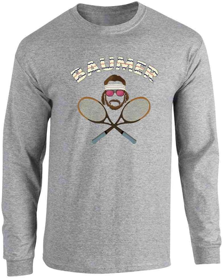 Pop Threads Baumer Richie Tenebaum Tennis Retro Vintage Graphic Tee T-Shirt for Men