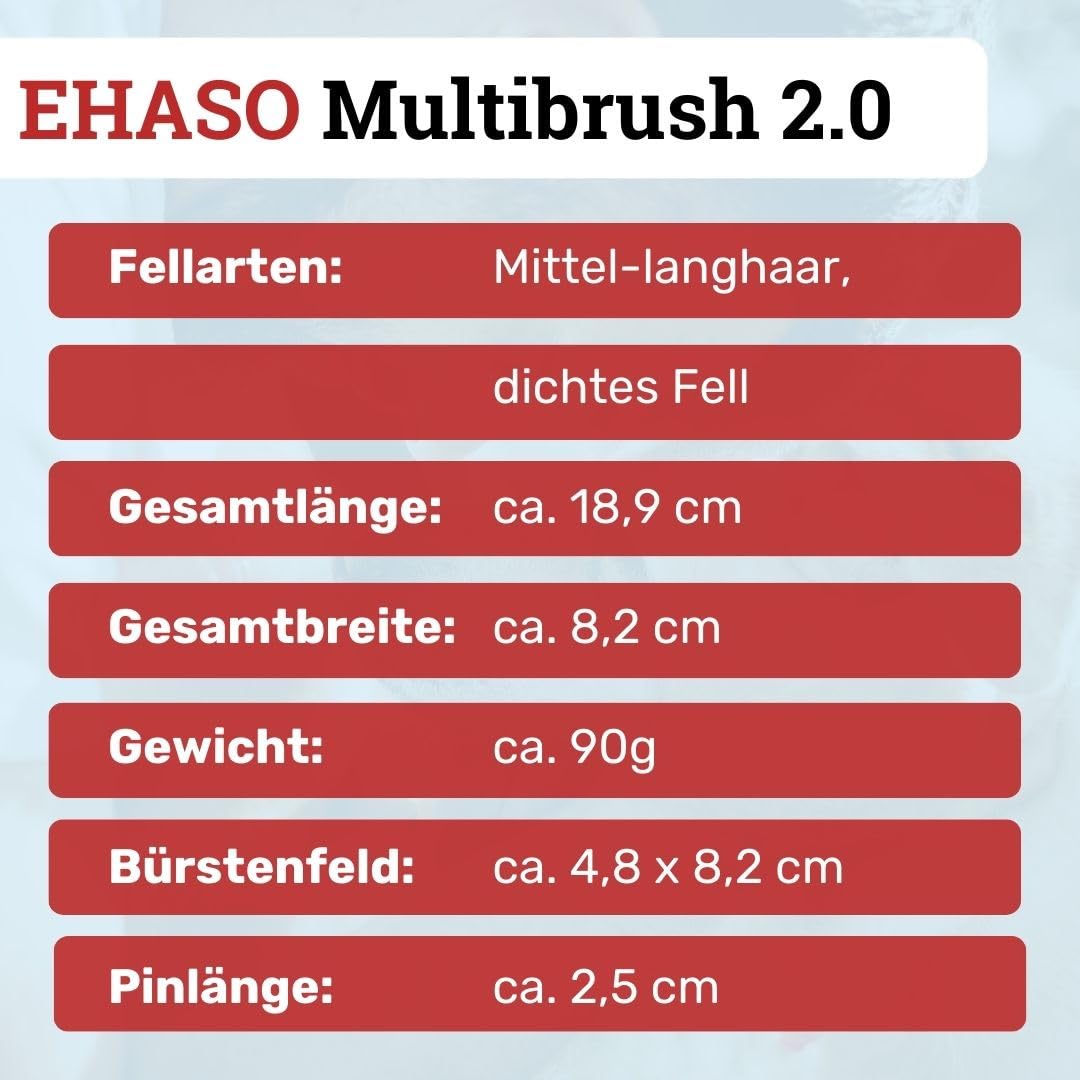 Hochwertige Hundebürste Multibrush pink, medium Ausführung | Entfernen Sie mühelos und schmerzfrei d