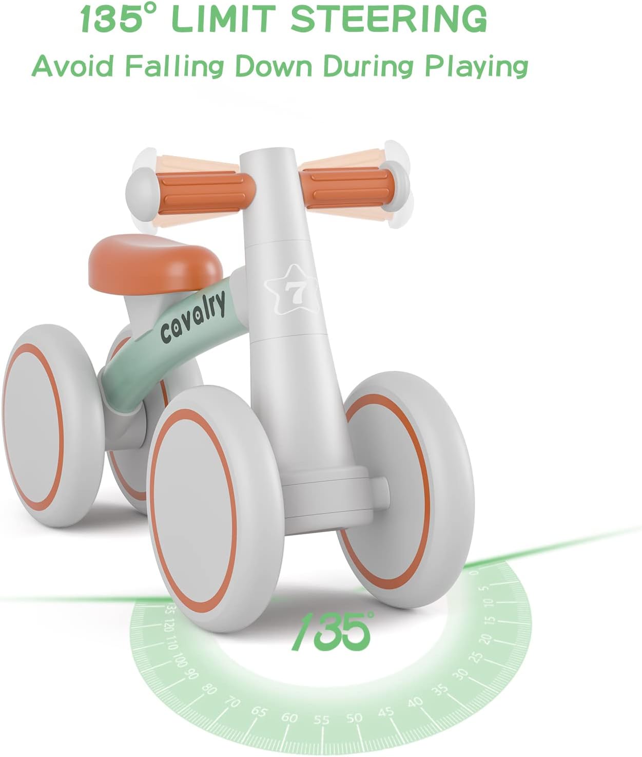 Cavalry Baby Balance Bike as 1-3 Year Old Boys Girls First Birthday Gift, Ideal Riding Toy for 12-36 Month Toddler, Upgraded Baby Walker, No Pedal Silent 4 Wheels Children Bicycle : Sports & Outdoors
