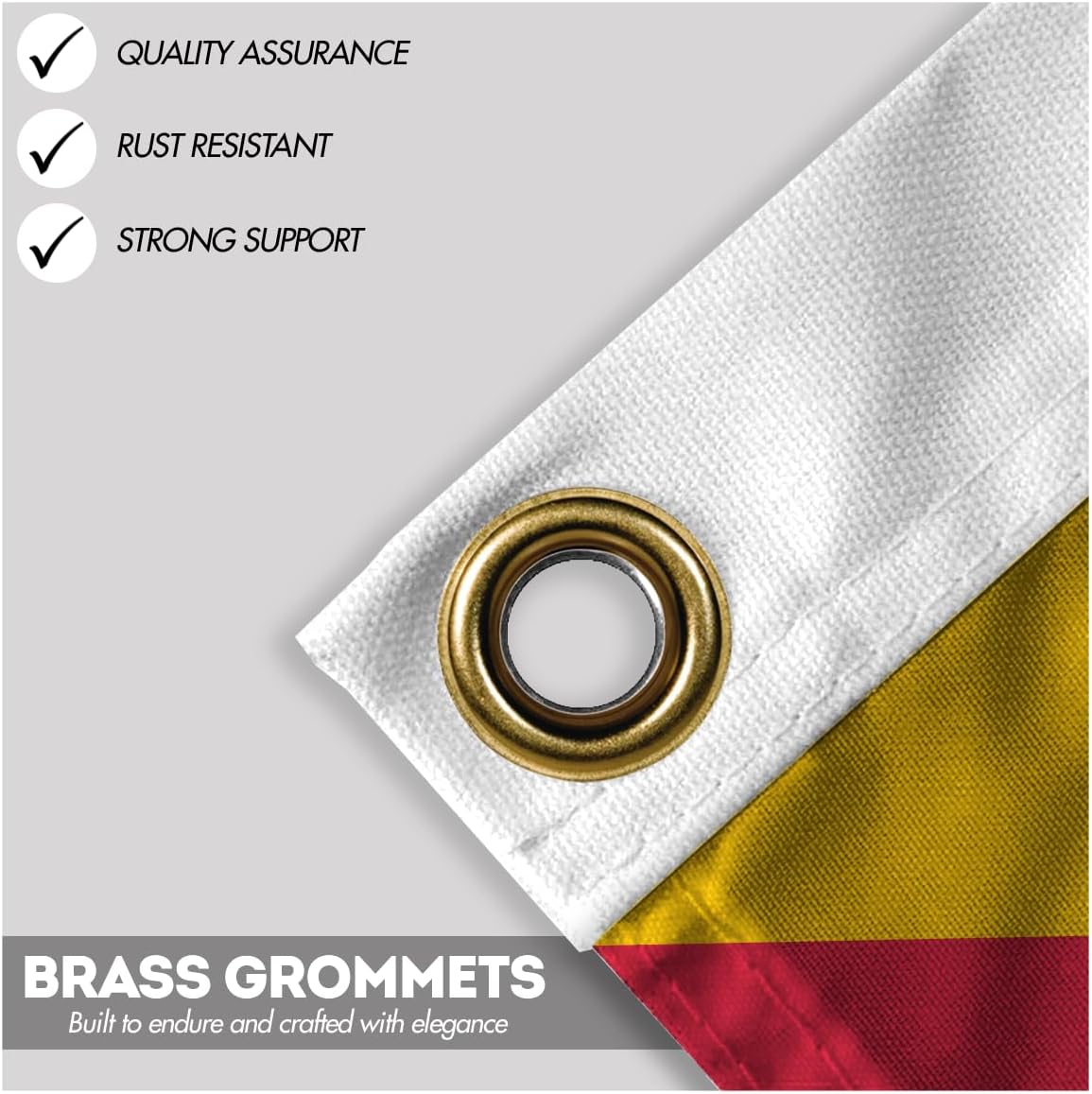 AGAS Yankee Code Y Marine Signal 1.5x2 Ft Flag - Printed 200D Nylon - Canvas Header - Brass Grommets - Colorfast & Stitched Edges - Nautical Boat Flag - Naval Code Signal Flag.