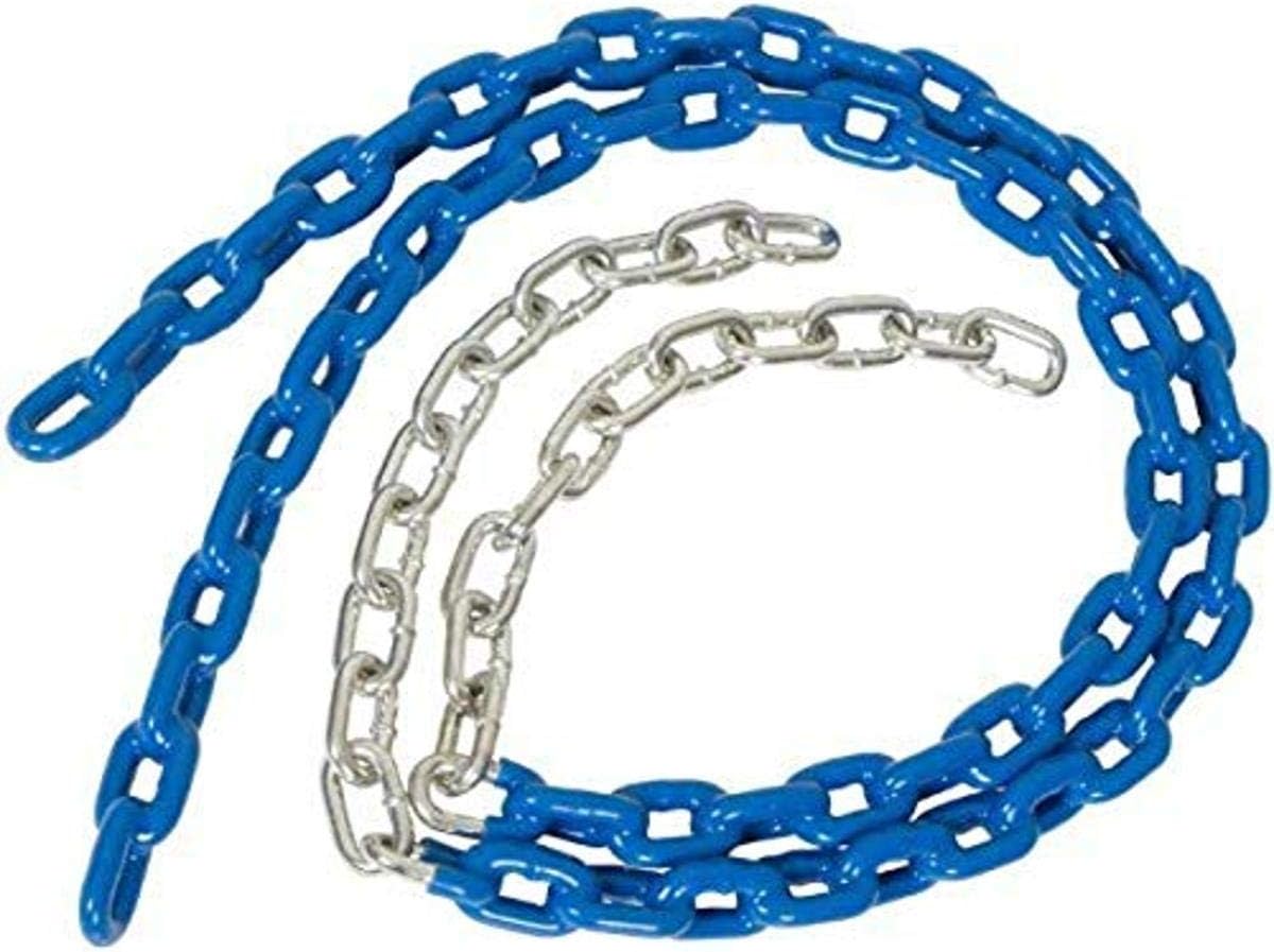 Swing Set Stuff Inc. 3 1/2 Ft. Coated Trapeze Swing Chain (Blue) with SSS Logo Sticker