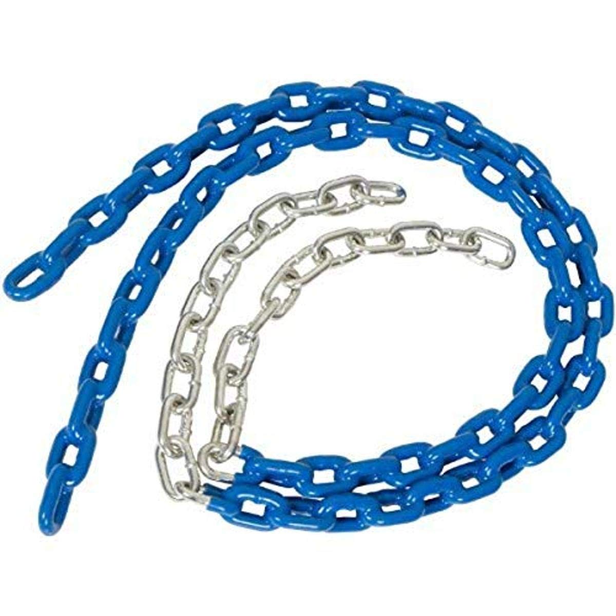 Swing Set Stuff Coated Trapeze Swing Chain with SSS Logo Sticker, Blue, 3 1/2'