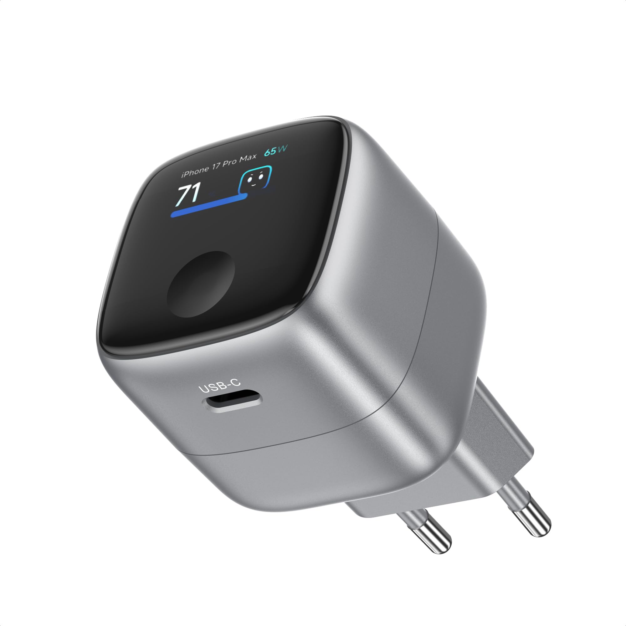 TOPADRE Cargador USB C 65W con Pantalla táctil Inteligente, Carga rápida PD