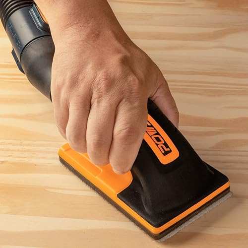 Miniatura 2 de POWERTEC Bloque de lijado con puerto de recolección de polvo de 1 pulgada de diámetro exterior y almohadillas de lijado de gancho y bucle surtidas