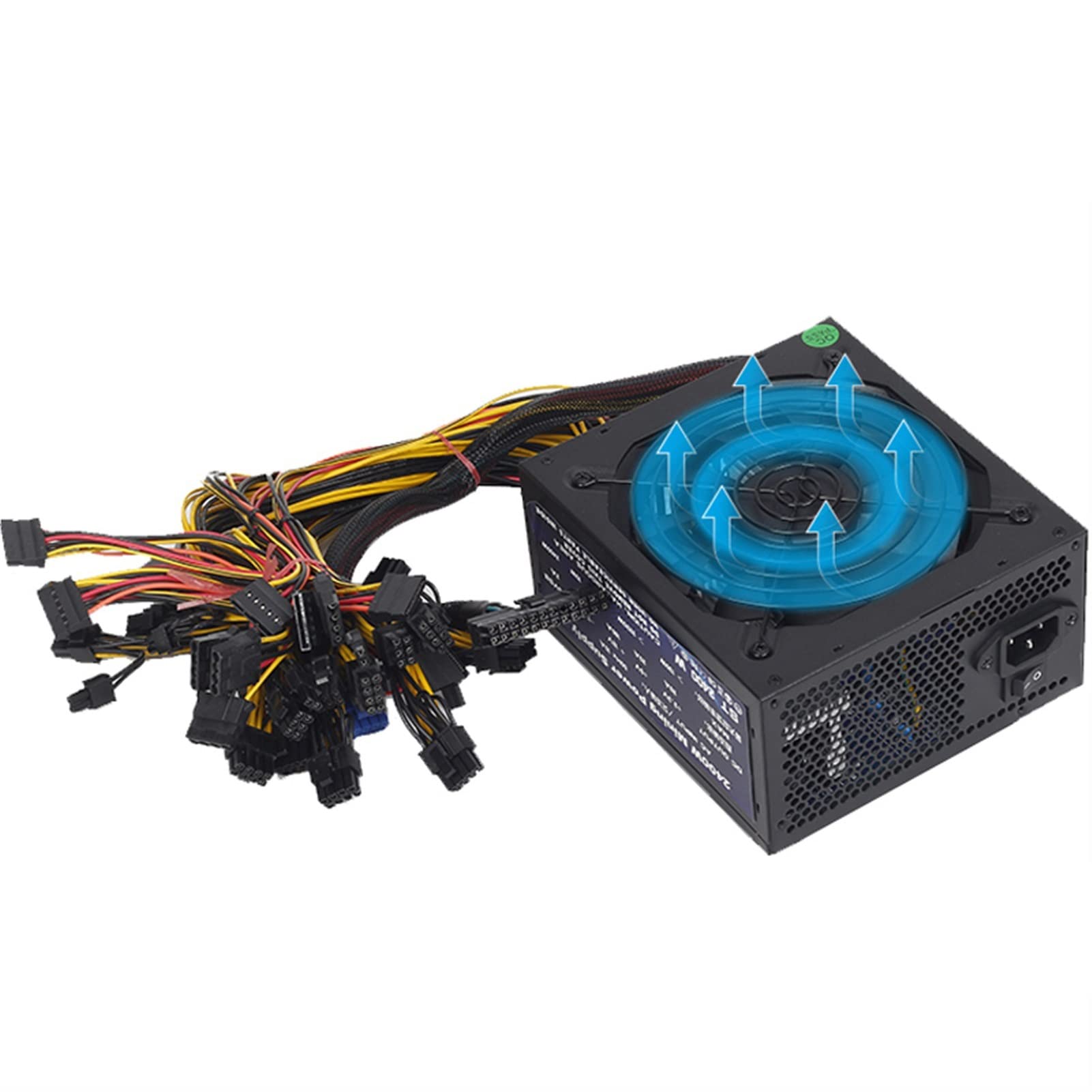ATX 2000 w Nadaje się do wszystkich rodzajów zasilaczy górniczych 8GPU ETH Rig Ethereum Miner PC kontrola temperatury psu wyciszenie 180-260v