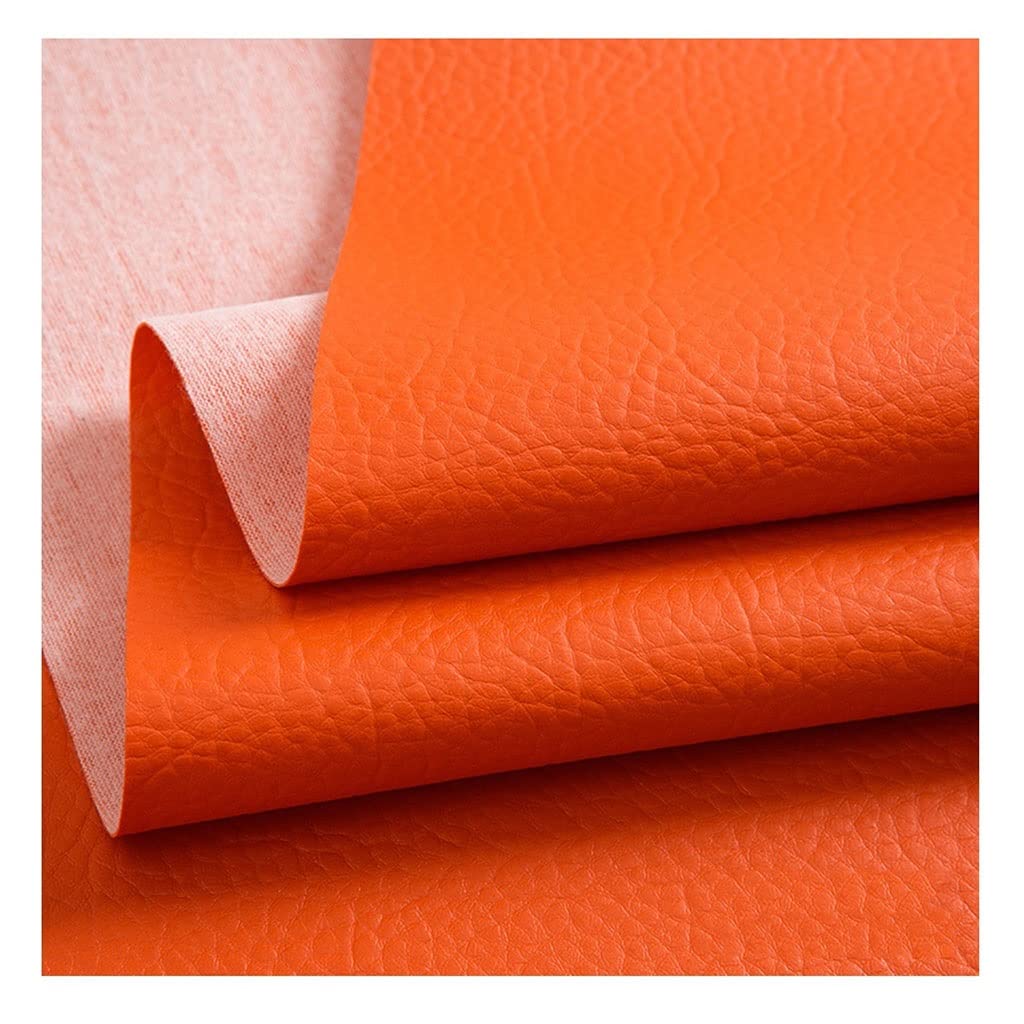 Faux cuir au mètre orange 140cm pour customiser vos chaises de salon - 8