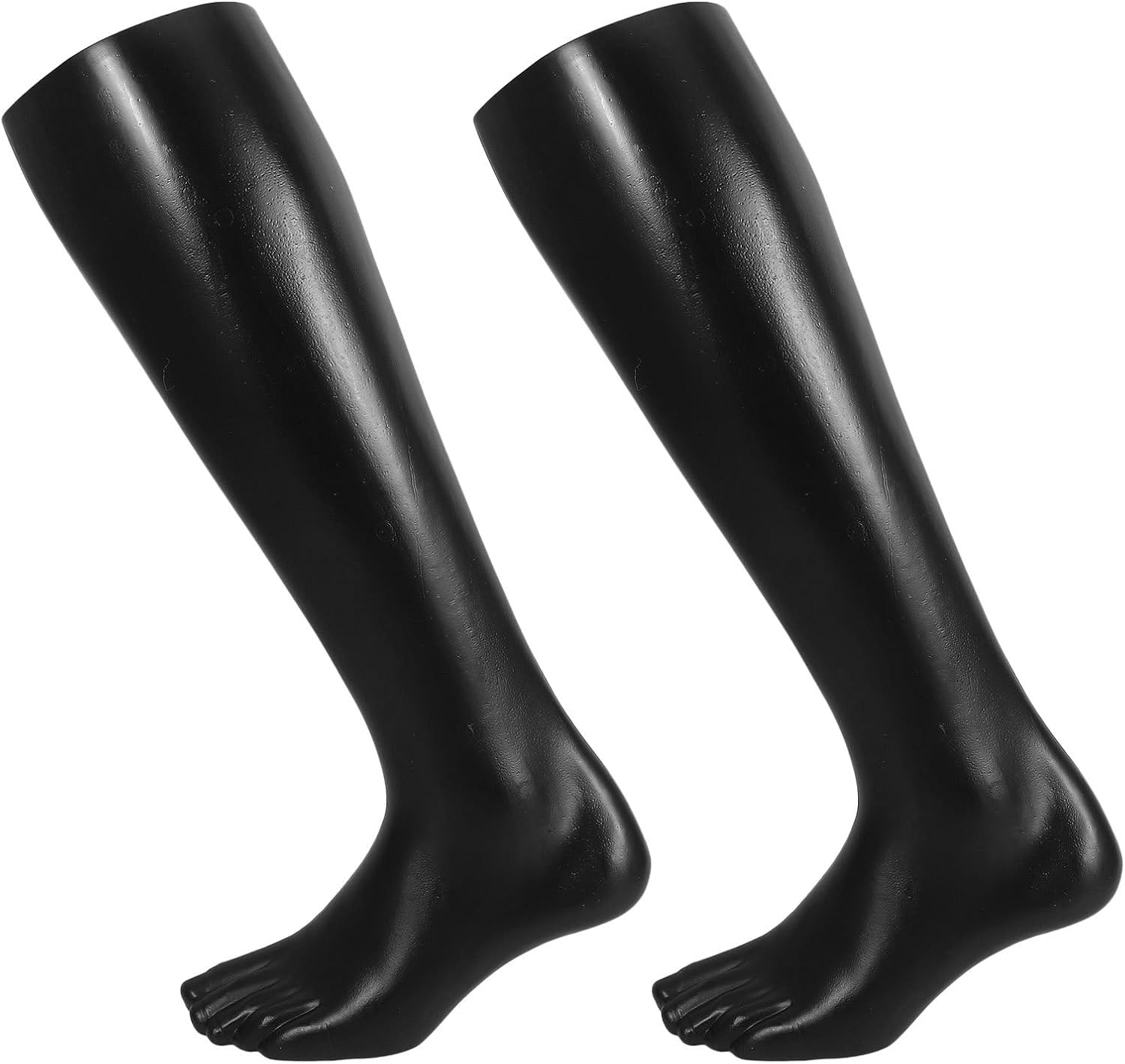 2 Pcs Mannequin Foot Stand for Socks, 9.7 Inch x 19 Inch White Plastic Foot Model for Sock Presentation and Shoe Support