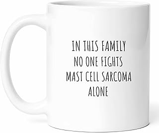 Family Mast Cell Sarcoma Support Mug - Fighter Coffee Cup - Funny Gift From - Awareness Tea Mugs - Group Cups - 11 Oz Ceramic Gifts For Patients, Birthday, Him, Her, Day, Community Gathering, Together