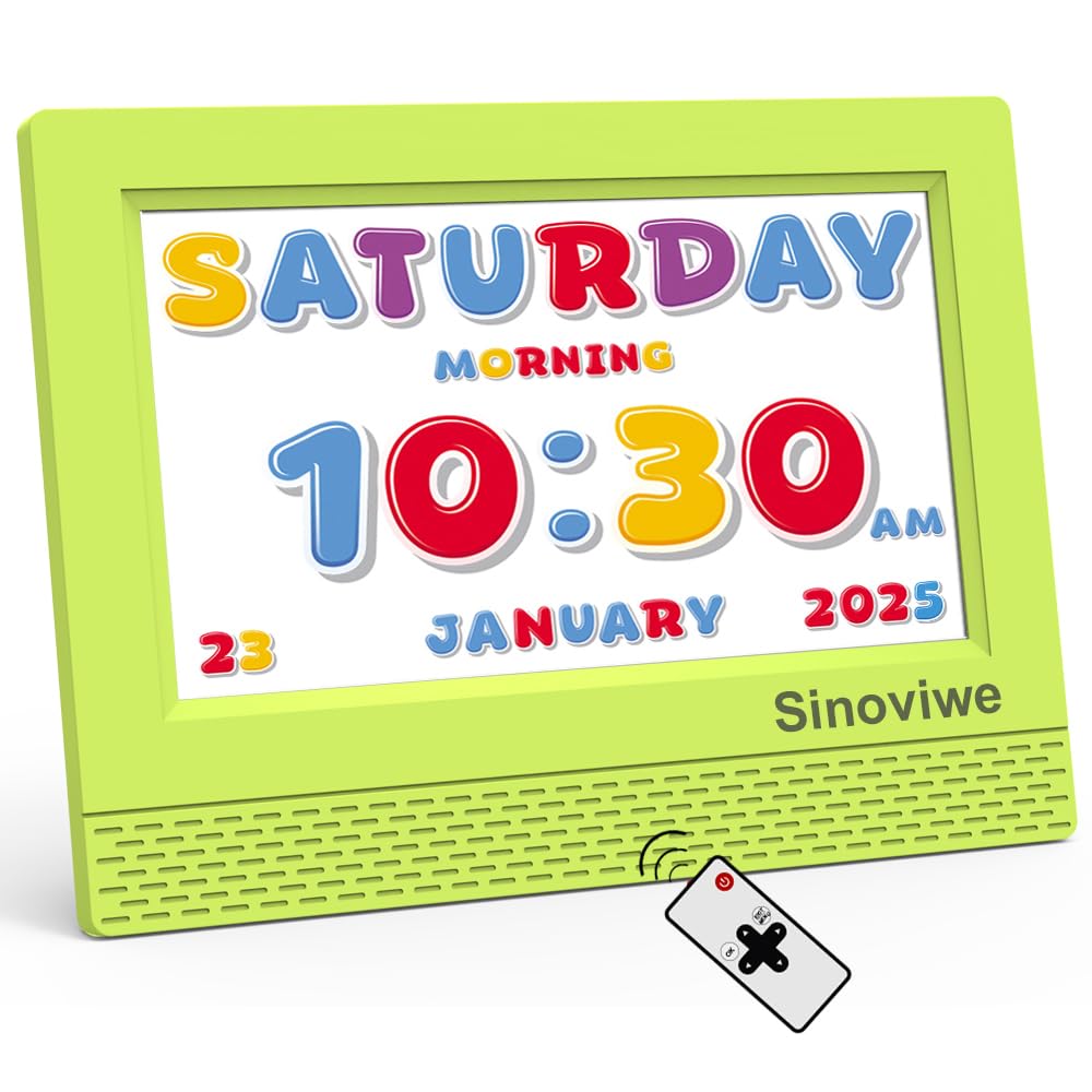 Sinoviwe Kids Alarm Clock with 7'' HD Digital Screen