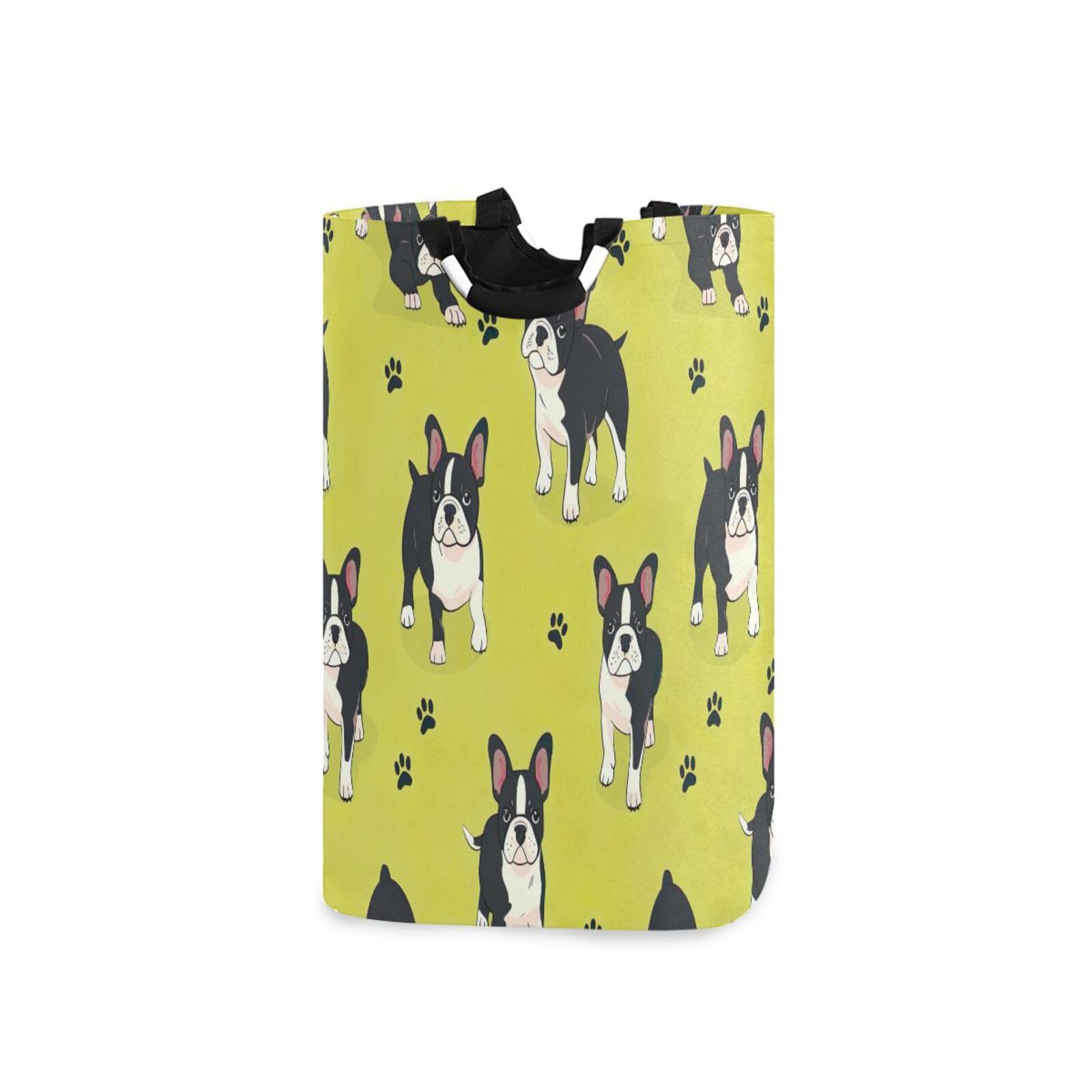 Jihqo Laundry Hamper Basket St Patrick's Clover Pattern Collapsible Nursery Storage Bin Waterproof Clothing Baskets for Home Bedroom Bathroom Washing Room