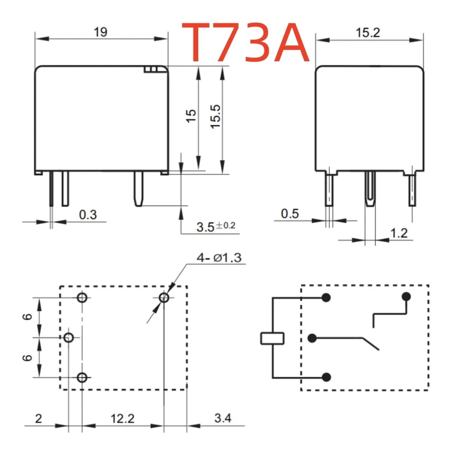 1pc 899-1A-F-C 12VDC Relya 4pins