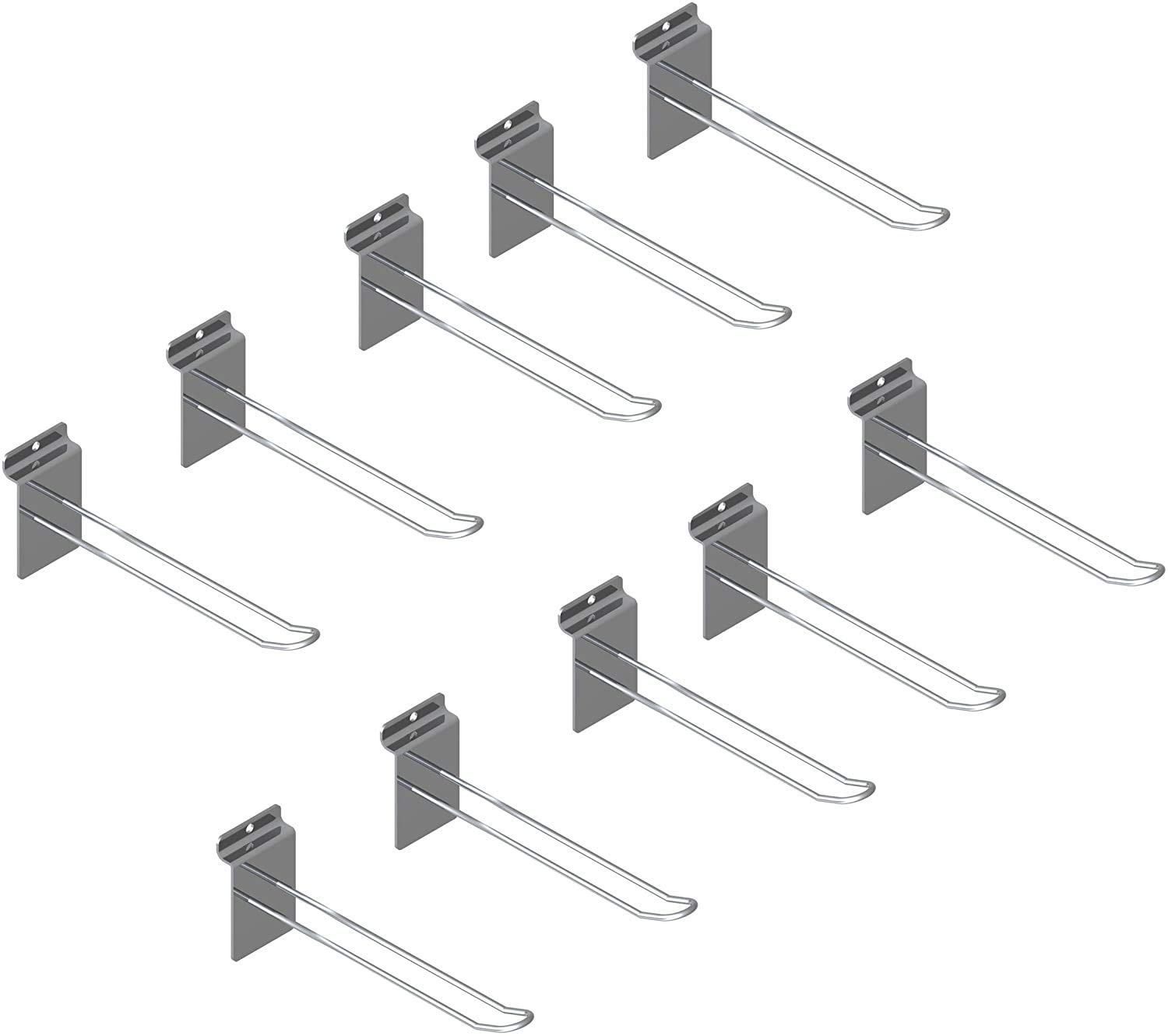Kit 10 Ganci PORTABLISTER L.15 CM Gancio Doppio per Pannello DOGATO
