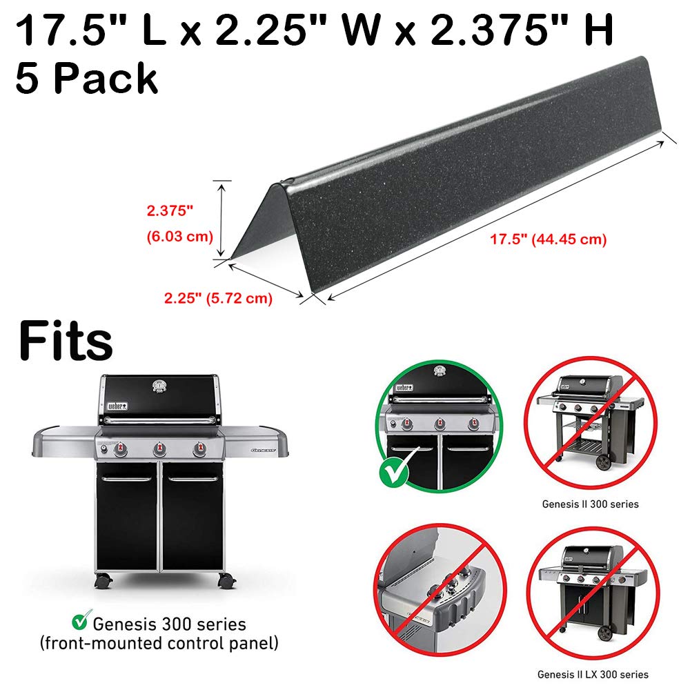 Condition photo showing New/Like New for uniflasy 17.5" flavorizer bars for genesis 300 series, genesis e310 e320 e330 s310 s320 s330 grills with front controls, replacement for weber genesis 300 grill parts, genesis grill parts 7620 7621