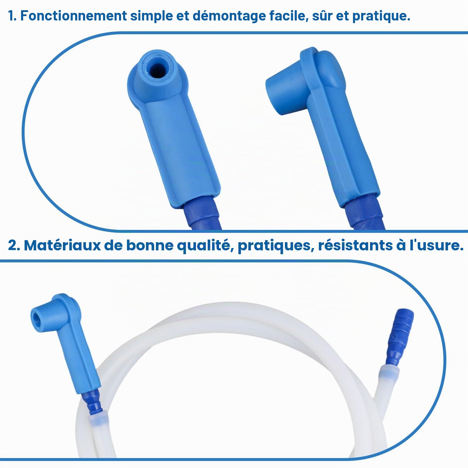 Tuyau de Purge de Frein, 1,2m Moto Purge Frein Tuyau D'Huile Liquide Extracteur avec Adaptateur Universels Réparation Freinage Système Accessoires pour Voiture Moto