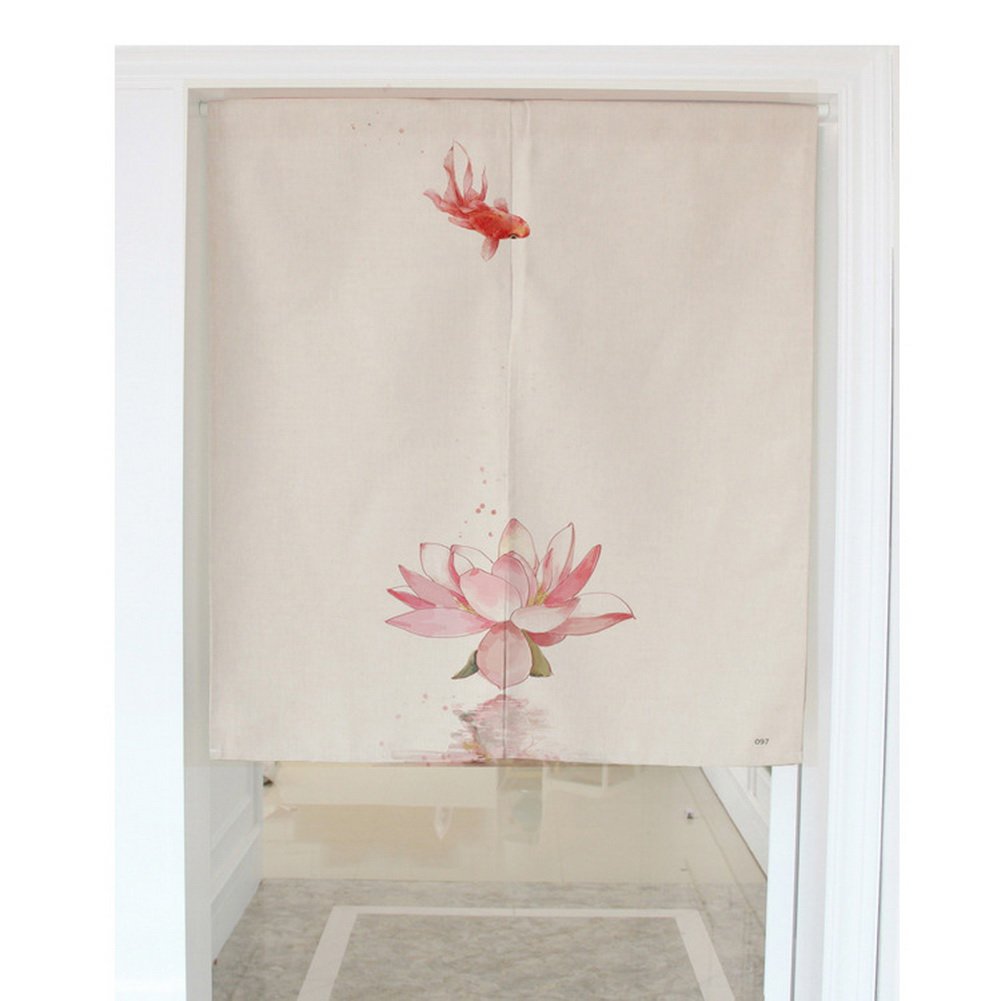 Crazy Cart Japanese Noren Doorway Curtain Tapestry - Include Free Tension Rod (31.5"x35.4")