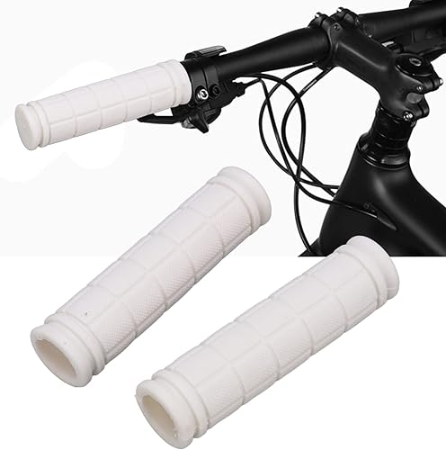 Miniatura 4 de Funda de goma blanca para manillar de bicicleta, 1 par de empuñaduras de bicicleta, agarre antideslizante para manillar de bicicleta, Agarres de