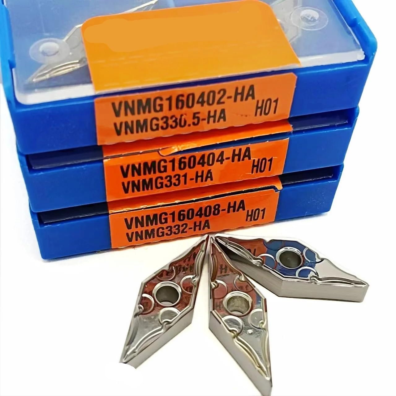 10pcs VNMG160402 VNMG160404 VNMG160408 HA H01 CNC Carbide Insert Cutter Indexable Lathe Milling Inserts, Carbide Turning Inserts CNC Lathe Cutting Tools for Aluminum Copper(VNMG160408 HA H01)