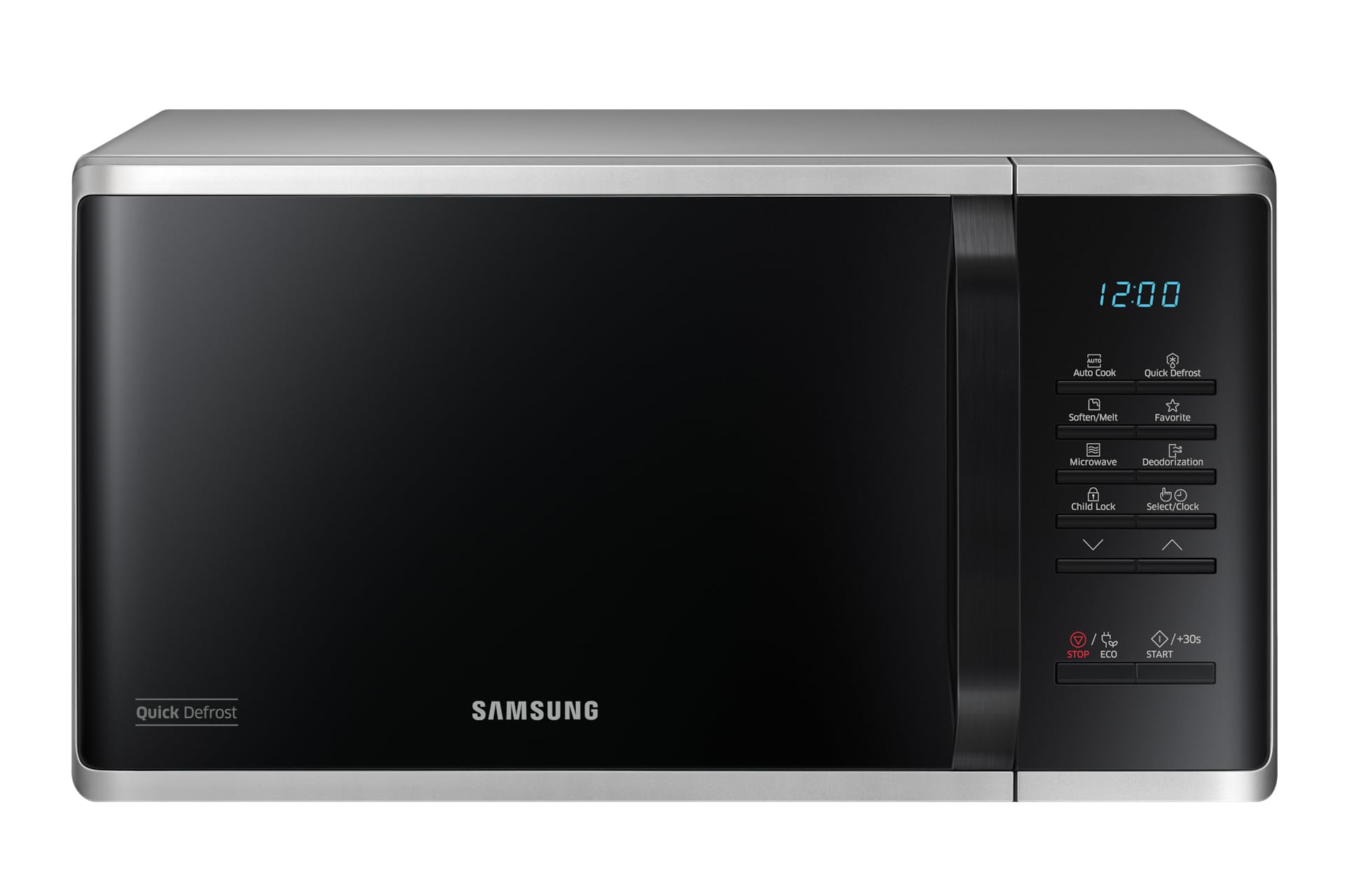 Four à Micro Ondes Samsung MS23K3513AS - Micro-ondes 800 W - capacité 23 litres - 800 W - couleur silver - plateau 28,8 cm