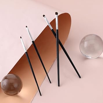 8Pcs Eye Makeup Brush Sets Mini Smudge Brush for Eyeliner Eyeshadow Brushes for Powder Gel Cream Liquid Concealer Brush Eyeliner Blending Corner Highlighter Soft Natural Pony Hair Brush