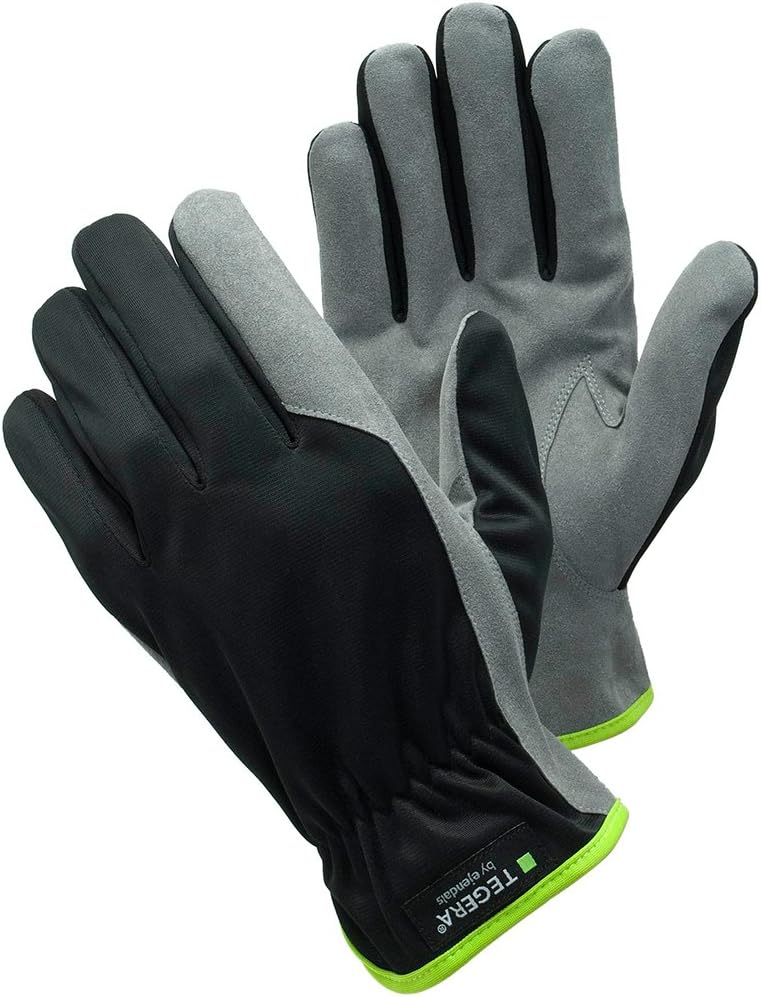 Ejendals 321-11 Size 11 "Tegera 321" Synthetic Leather Glove - Black/Grey