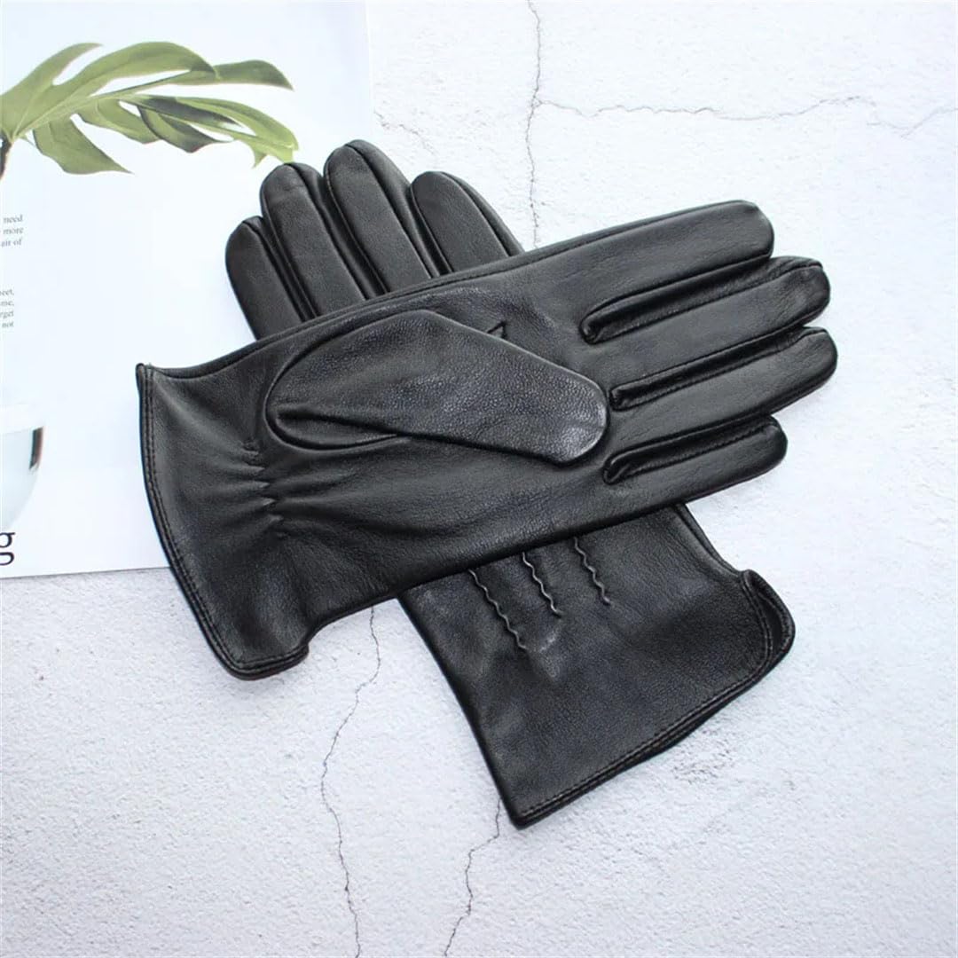 Damen Schaffell Handschuhe Leder Ungefüttert Dünn Can Touchscreen Outdoor Sport Fahren Reithandschuhe Gelblich Braun 10