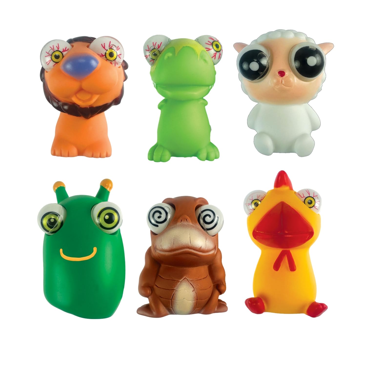 JA-RU Ugly Cute Pop-Eye Buddy Squishy Animal Toys 4751 (6 Units)