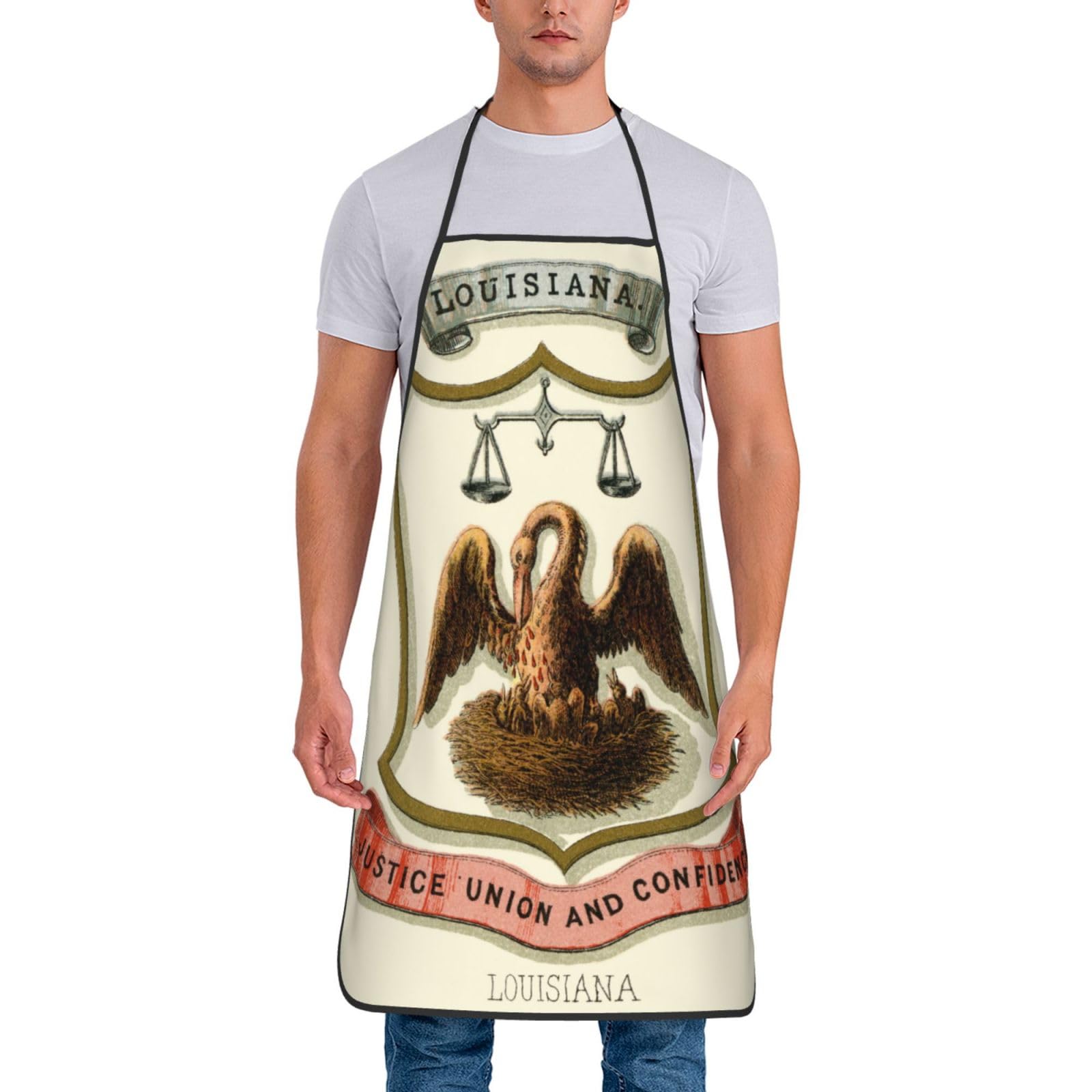 Tablier de cuisine unisexe avec drapeau et carte du Maine, doux et confortable pour homme et femme