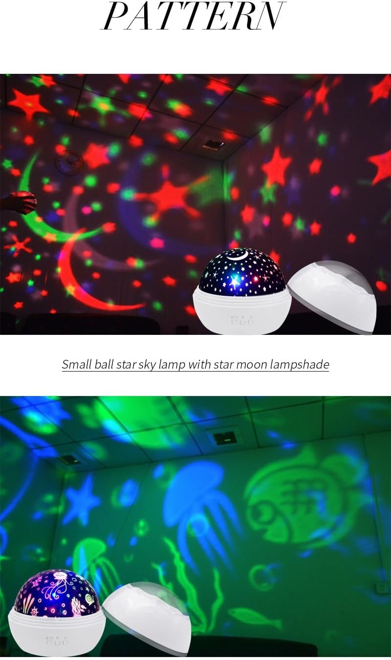 Romantic Starry Sky LED Projector Night Light – Luminous Xmas & Birthday Toy for Kids, USB/Battery Powered (Pink)