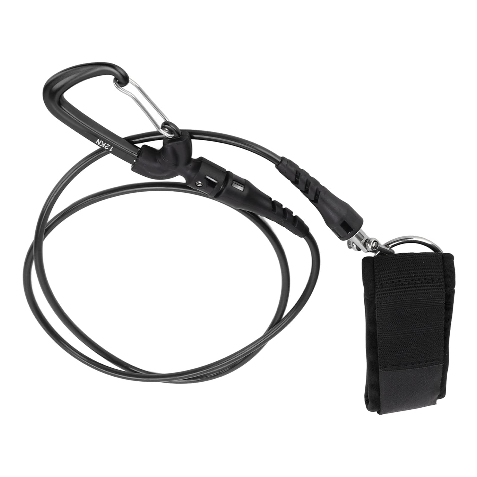 CHICIRIS Laisse de Lanière D'apnée, Corde de sécurité de Plongée avec Mousqueton de Bracelet pour Les Sports sous-Marins
