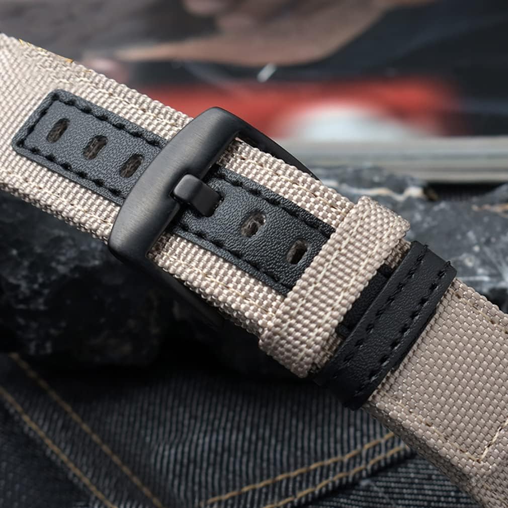 Nylon Quick Release Watch Bands,Replacement Canvas Fabric Sport Strap,20/22/24mm Military Style Wristband for Men Women Watch Bracelet,Stainless Steel Black Buckle