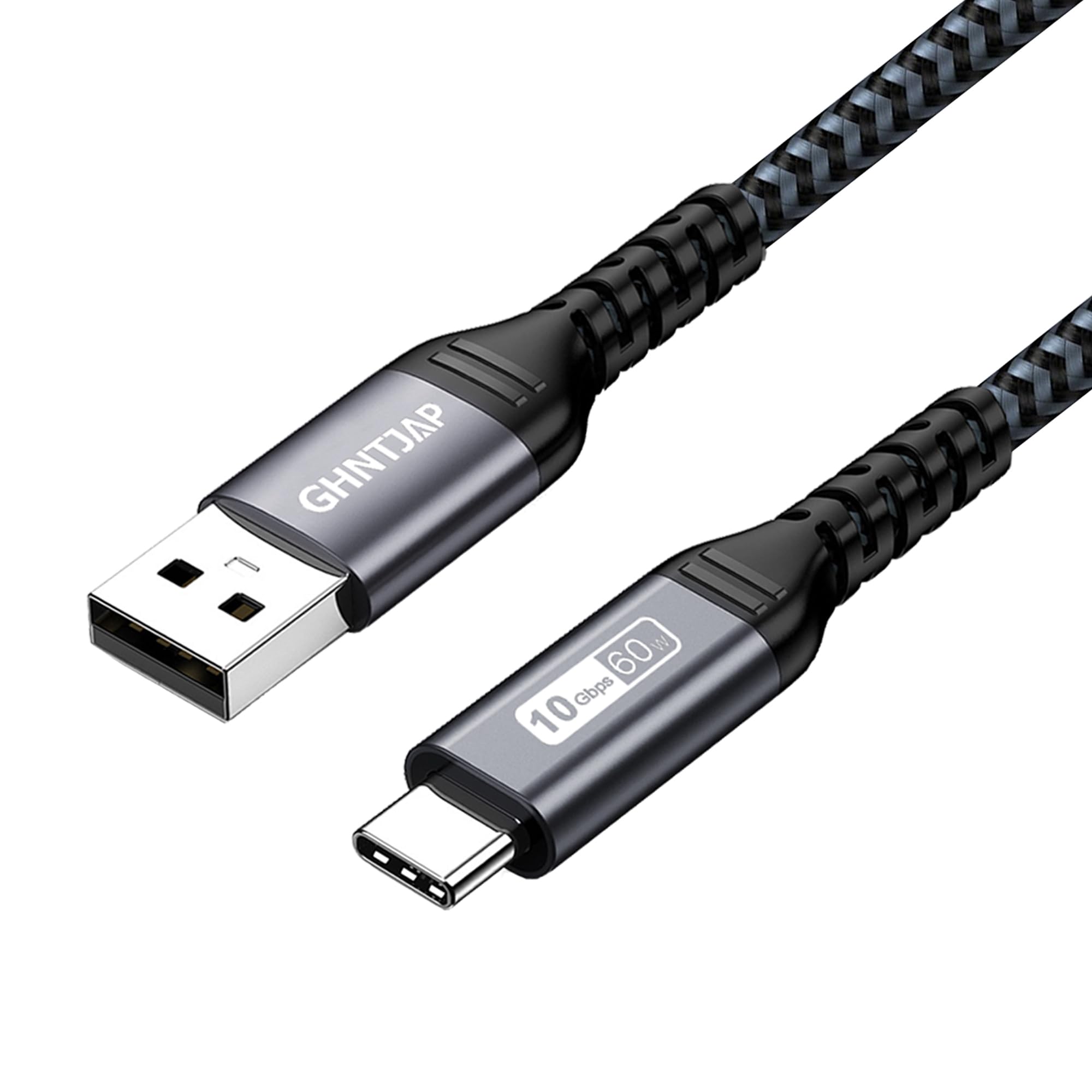 GHNTJAP USB C Kabel,10 Gbps USB 3.2 Gen 2 USB C Ladekabel,60W USB auf USB C Kabel Nylon USB Typ C Kabel kompatibel mit iPhone 16 15,Galaxy S24 S23 S22,PS5 Controller,Android Auto (1m)