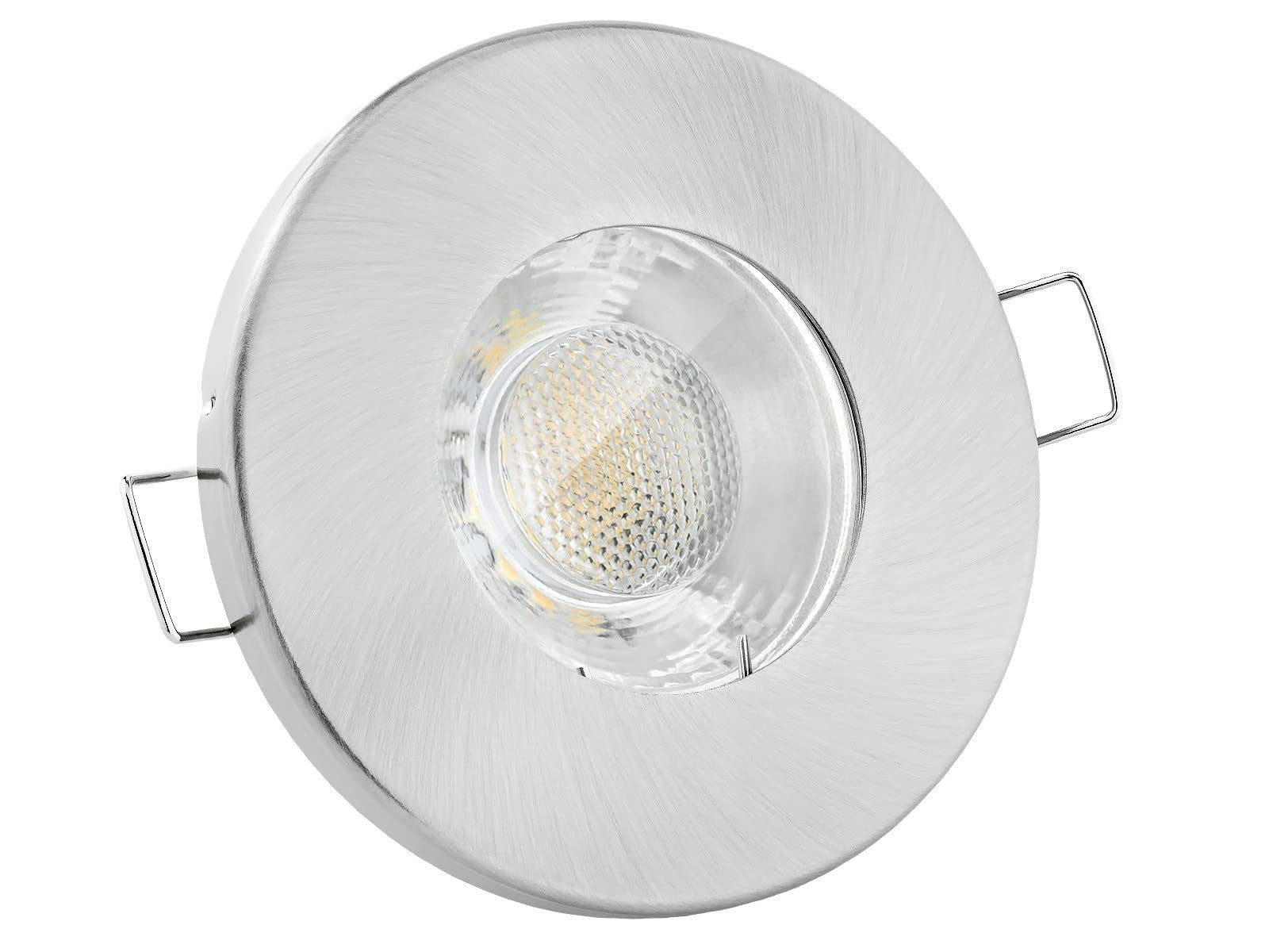 linovum 10x Einbaustrahler Set 6W flach IP65 mit Wasserschutz für Bad, Dusche oder Außen inkl. GU10 LED LumiFLEX Lichtfarbe warm/neutral/kalt