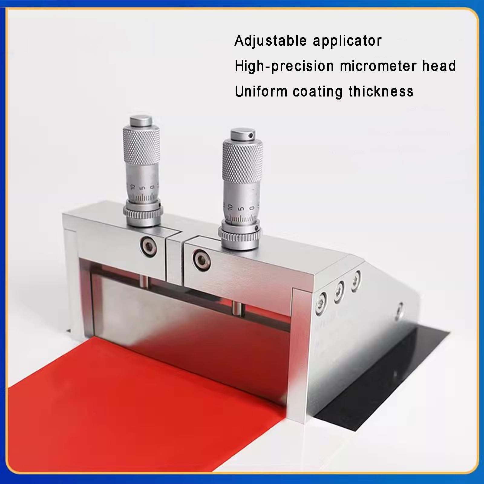 Aplicador De Película Ajustable, Máquina De Recubrimiento con Rasqueta De Laboratorio, Micrómetro De Espesor De Recubrimiento Ajustable De 0-3500 Μm