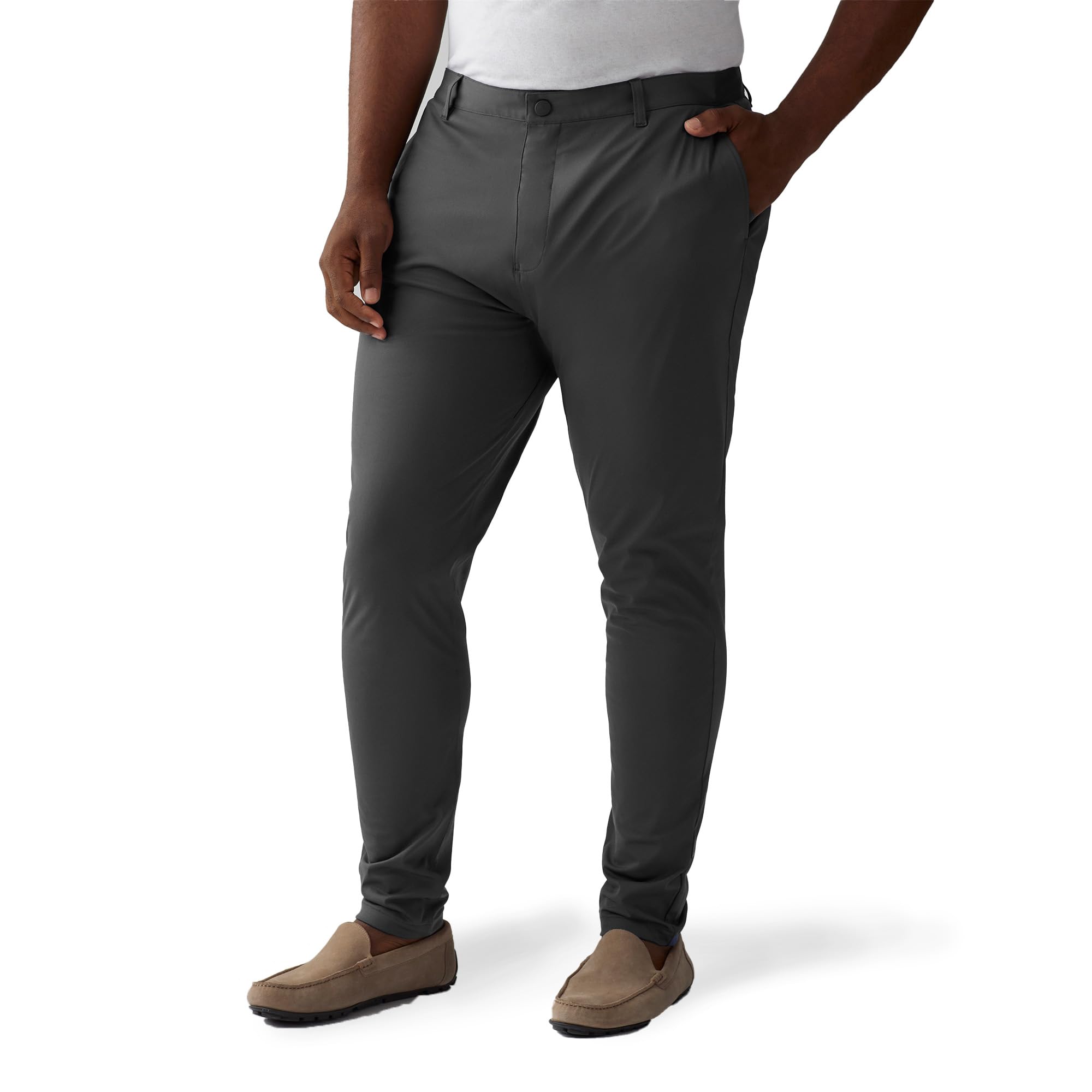 Rhone Commuter Skinny Mens Pants Ultra Slim-Fit Mens Dress Pants All-Day Comfort Stretch Fabric Work Pants for Men