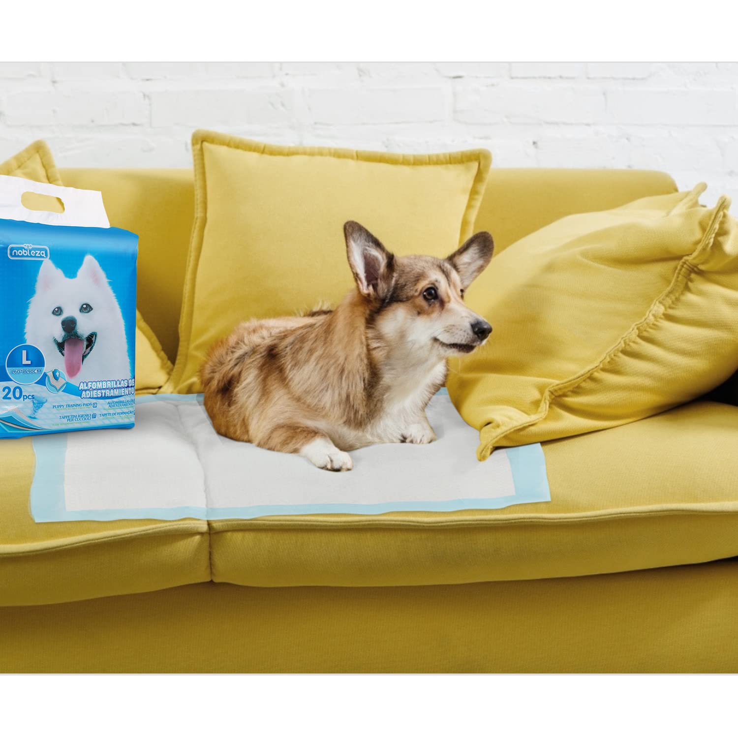 Nobleza - 120 pz Tappetini igienici per cani, misure 90*60cm, Tappetini assorbenti per animali domestici