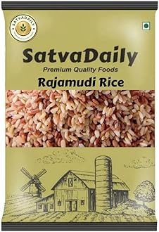 SatvaDaily Rajamudi Rice (Unpolished) 250g | Traditional Organic Rajamudi Arisi | Rajamudi Akki | Rajmudi Biyyam | Long Grain 100% Natural. Naturally Low GI, High in Fibre