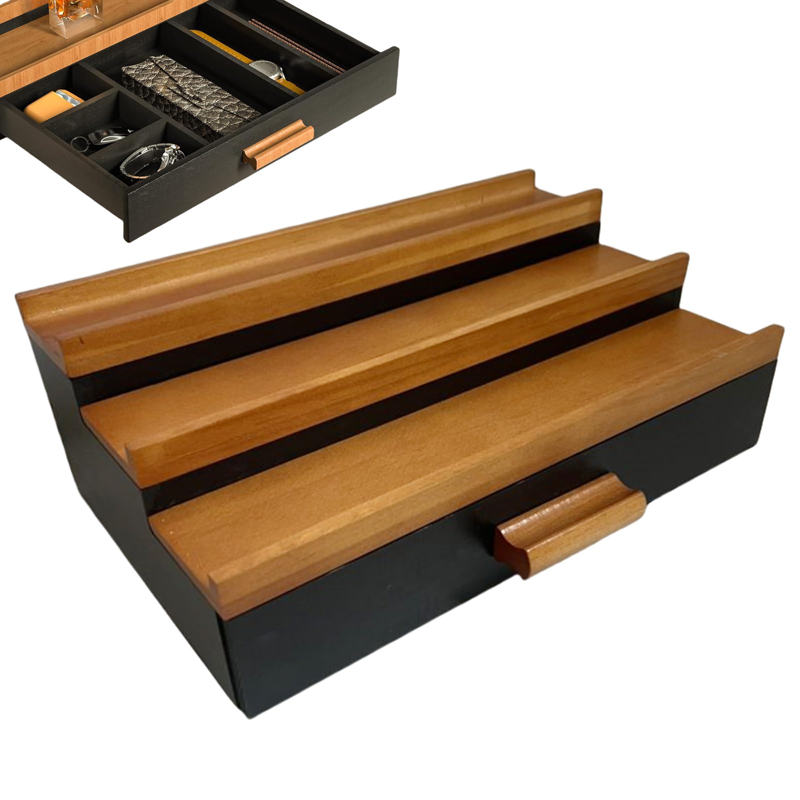 Parfümanzeige, Parfümspeicherorganisator 3 Tier Holz Make -up Ständer mit