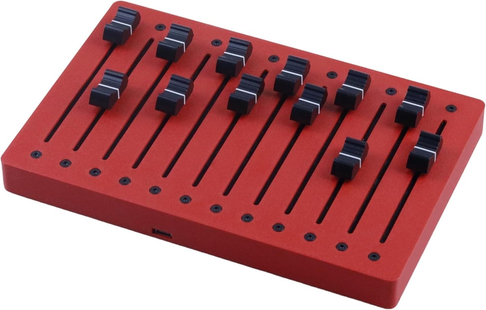 MIDI Fader Controller 12 Channel Motorized 100mm DAW | 12-Bit Dual Pitch Bend Mode,USB Type-C Bus Power Plug and Play DAW Control Surface for Studio Live Audio Mixing