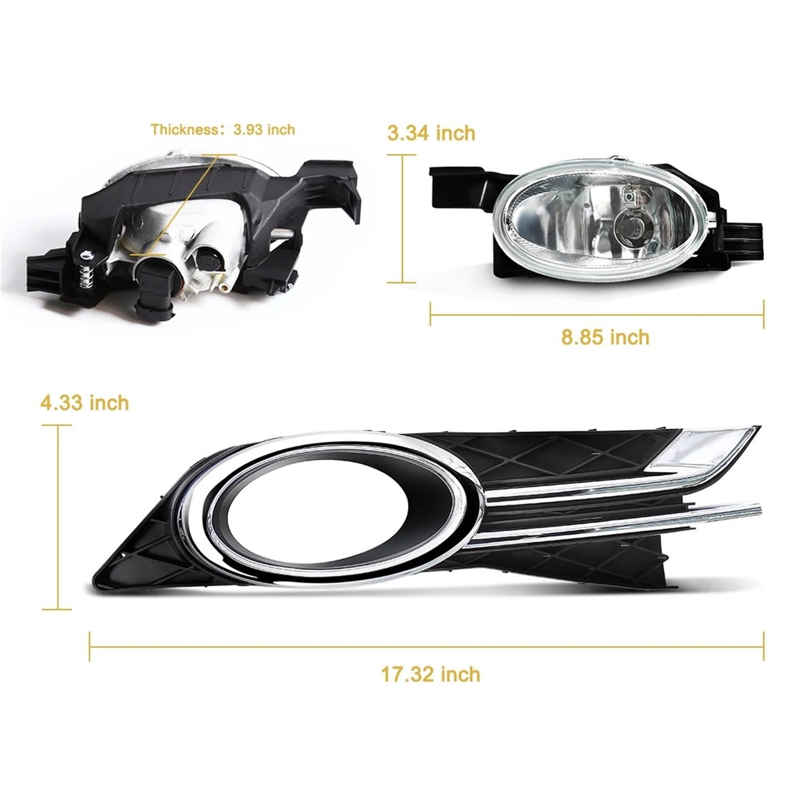 Dla H0nda Odyssey 2014 2015 Lampa przeciwmgielna Zderzak Światła do jazdy dziennej DRL Przewody Przełącznik HD697