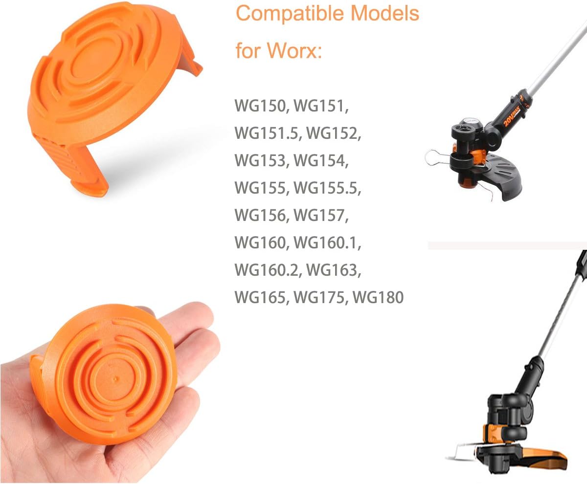Handlive GT String Trimmer Replacement Spool Cap Covers Compatible with Worx WA6531 (4 Pack)