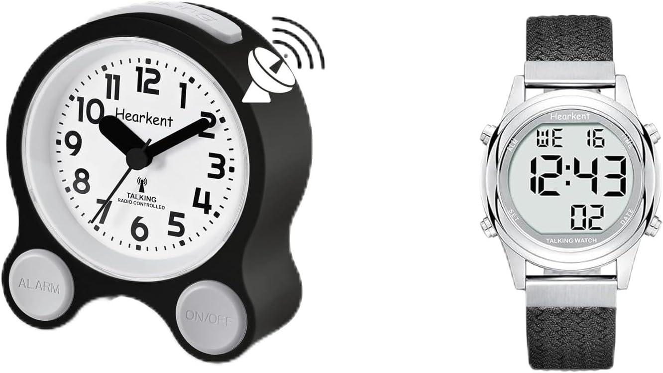 Amazon.com: Hearkent Atomic Talking Clock & Atomic Digital Talking ...