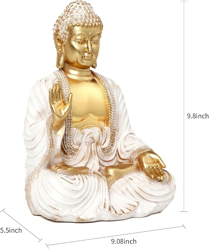 Estatua Buda Dorada 9.8 pulgadas para Decoración Zen miniatura 3