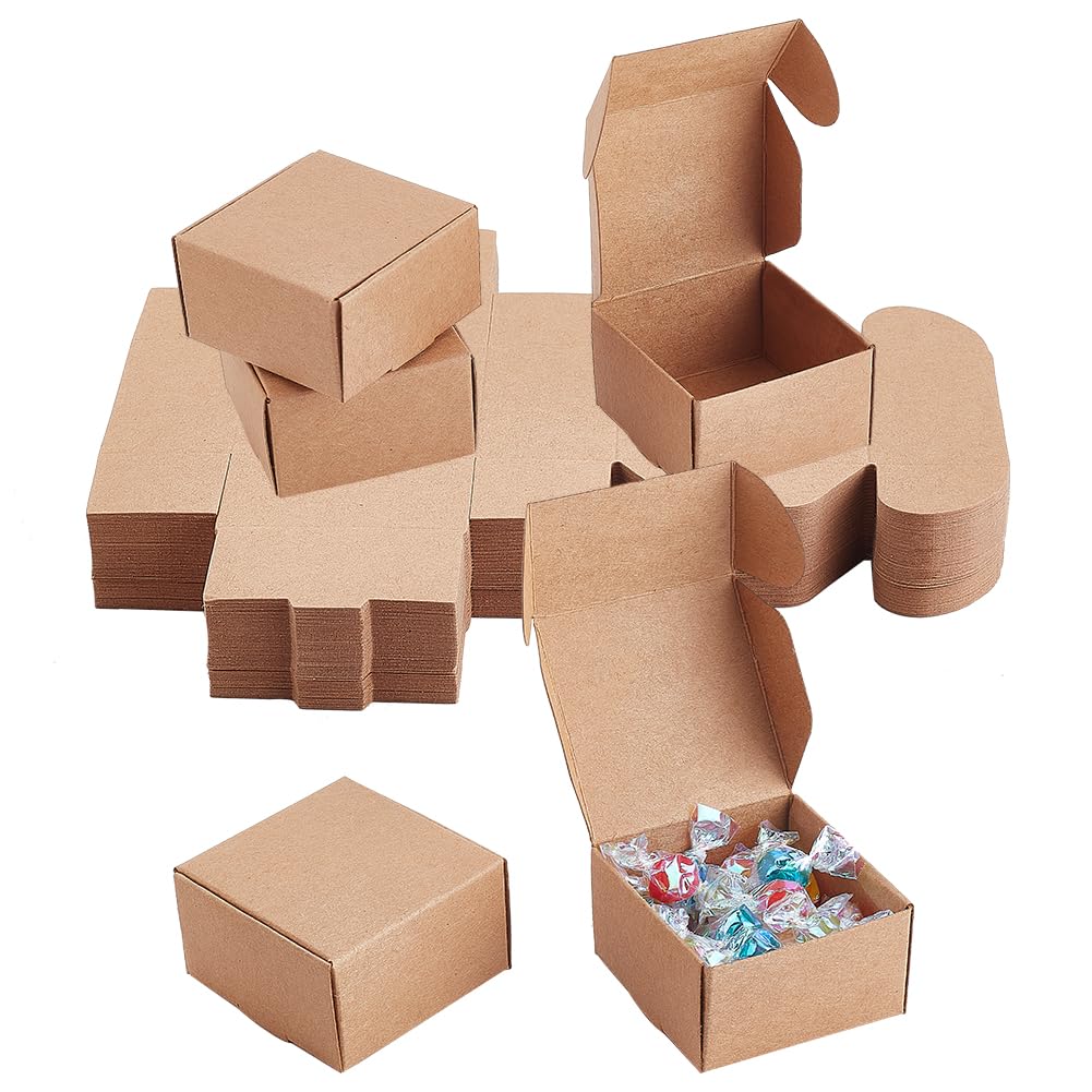 お誕生日や結婚式のプレゼント用に☆クラフトBox Amazon | ギフトボックス クラフト紙製 無地 組立て式 60個セット