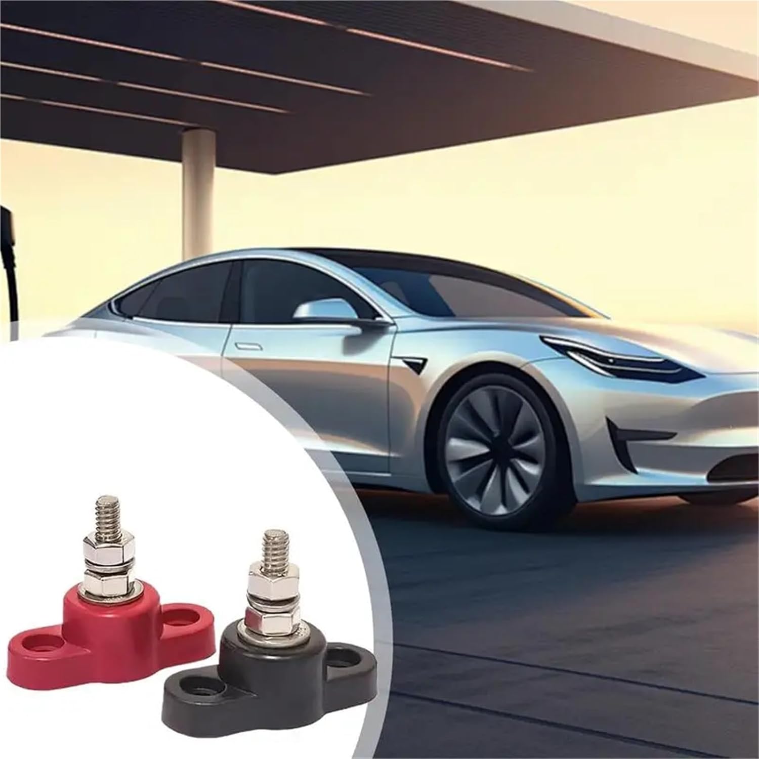 Power Distribution Block Posts Battery Junction 10 Pair Battery Junction Posts Single Stud for Car Mounting Screws for Auto Boat Marine Solar(3 or 8)