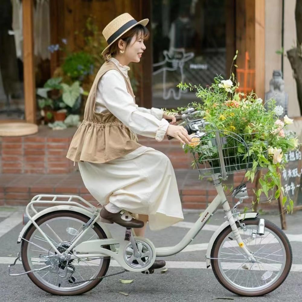 Amazon | Deerou大人用ビッグバスケットバイク 24インチ 6段変速自転車