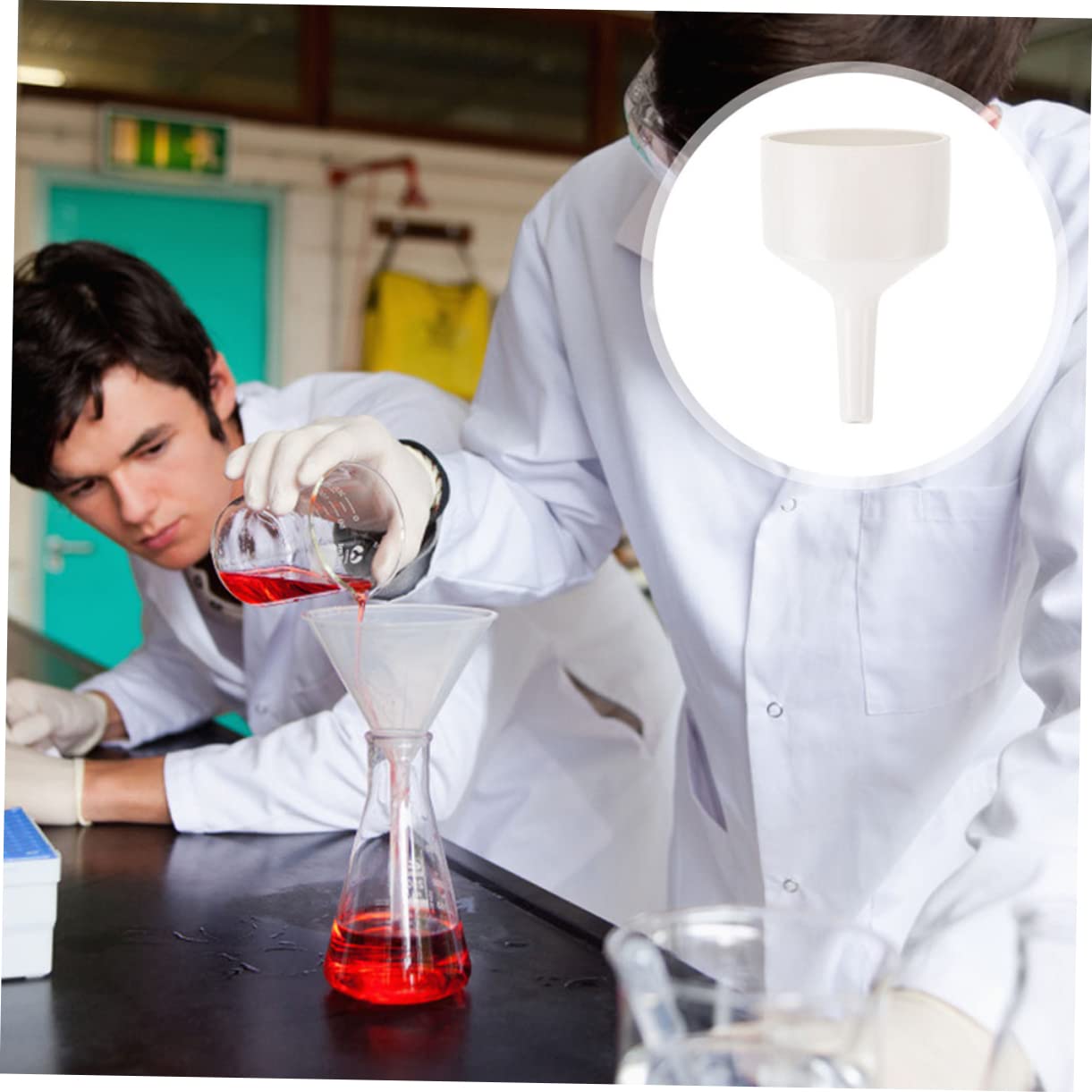 GLEAVI Imbuto per Filtraggio in Ceramica Attrezzatura per Esperimenti di Laboratorio Imbuto per Esperimenti in Ceramica Materiale da Laboratorio Buchner per Filtraggio