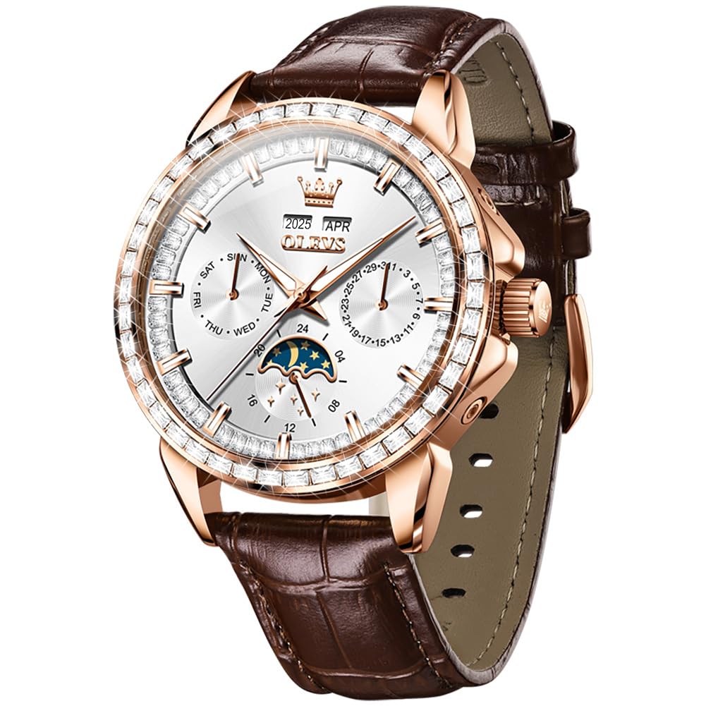 OLEVS Womens Watch Gift Set avec Bracelet Rose Gold Ladies Minimaliste Minimaliste Slim Robe DéContractéE Analogique Montre à Quartz ImperméAble