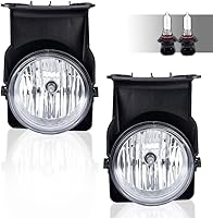 PIT66 Fog Lights for 2003-2006 GMC Sierra 1500/2500/3500 & 2007 Classic - Clear Lens Pair, DOT/SAE Approved, Weatherproof
