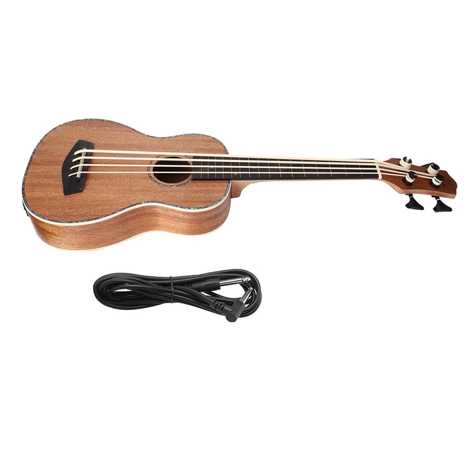 Basso Elettrico Ukulele, Ubass in Mogano da 30 Pollici per Professionisti per Principianti con Chiave per le Scelte di Gig, Bassi Elettrica Ukulele per Principianti e