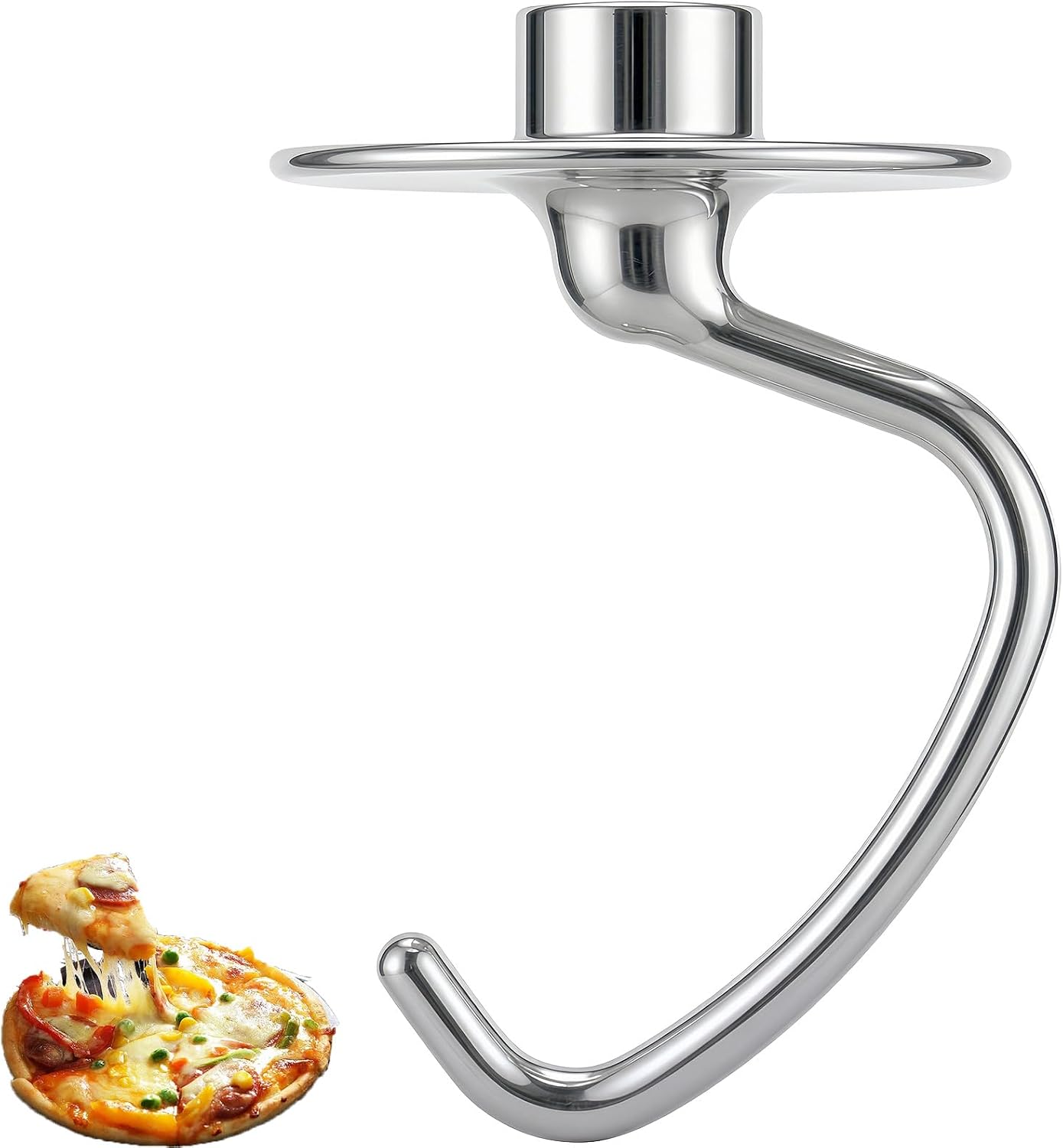 K45DH Stainless Steel Dough Hook for KitchenAid Mixer, Attachment for Kitchen Aid K45 K45SS KSM90 KSM150 Tilt-Head Stand Mixers, 4.5/5.0 Quart Bowel